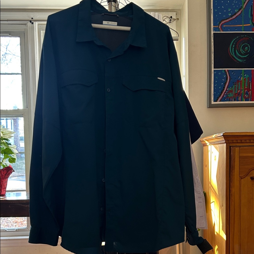 Dark Green Button-Up Shirt